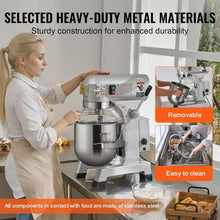 Load image into Gallery viewer, Professional 10Qt Mixer with 3 Adjustable Speeds - Ideal for Commercial Kitchens