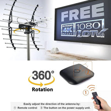 Load image into Gallery viewer, 360-Degree Rotating Outdoor HD Antenna - 200 Miles with Mounting Pole Included