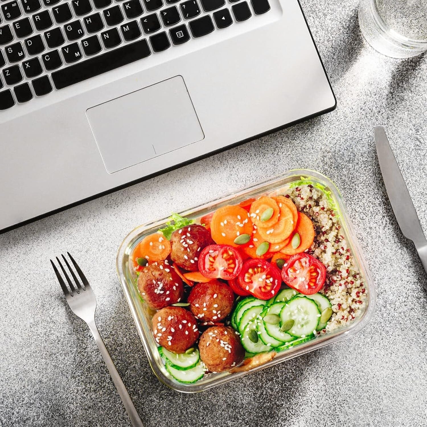 Durable 24-Piece Glass Storage Containers with Smart Lock Lids - Leak Resistant