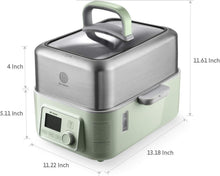 Load image into Gallery viewer, Quick Steam 5-Quart Electric Steamer with Auto Power-Off &amp; Timer Feature