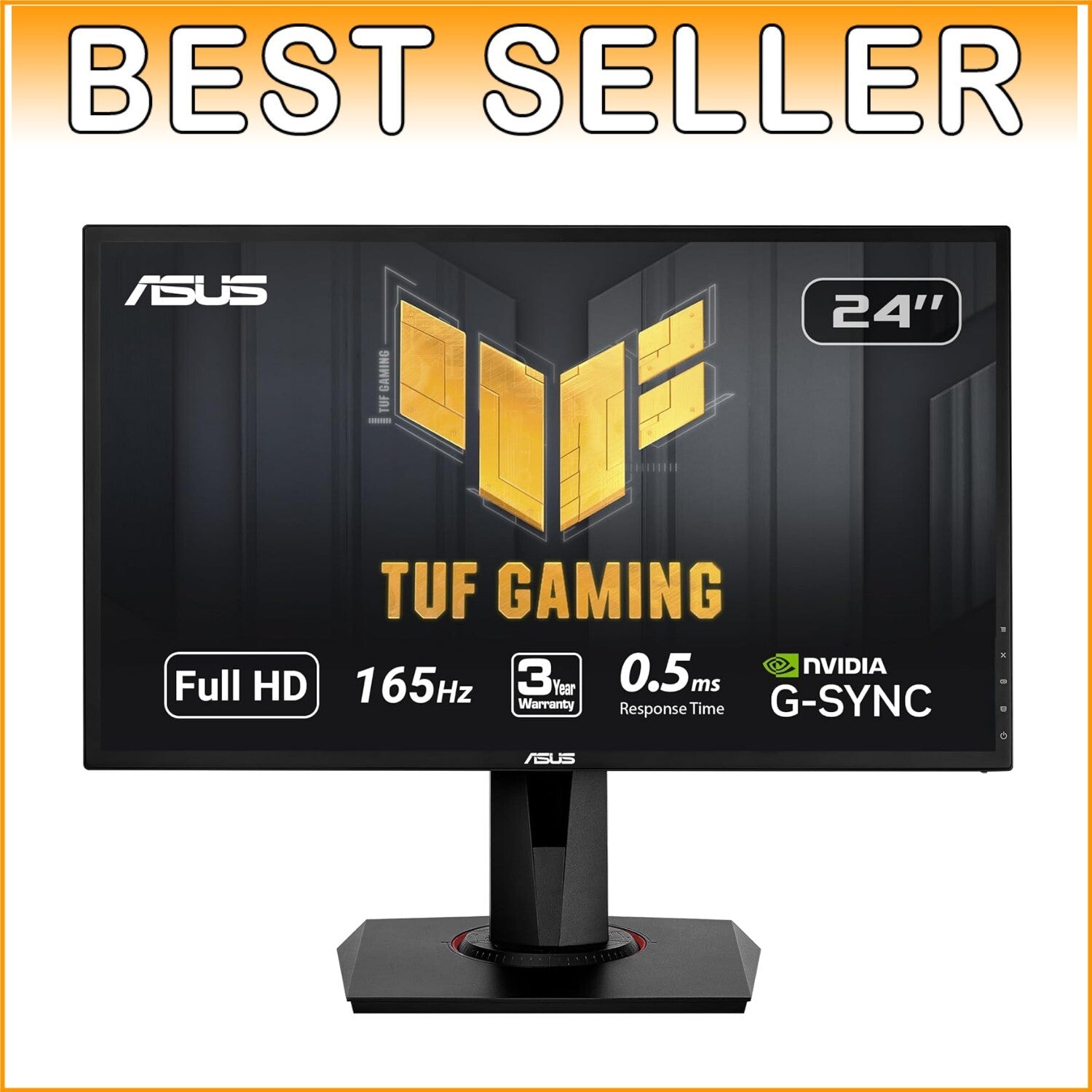 Eye Care Technology 24-Inch Gaming Monitor - 165Hz, 0.5ms for Ultimate Comfort