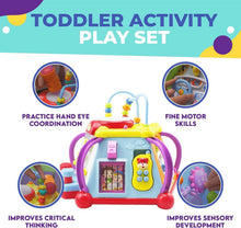Load image into Gallery viewer, Interactive Educational Activity Cube for Toddlers Aged 1-3 - 15 Engaging Sides