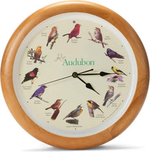 Load image into Gallery viewer, Beautiful Oak Wood Frame Singing Bird Wall Clock, Ideal for Kids' Rooms