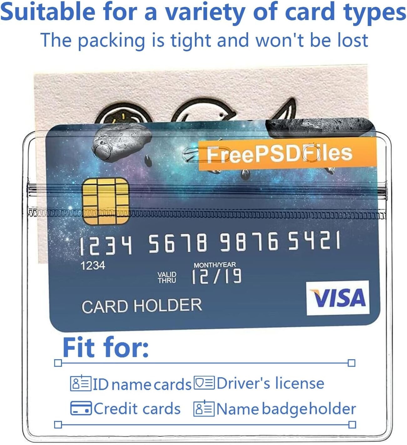 Durable 100 Pack Horizontal ID Badge Holders with Comfort Lanyards - Breakaway