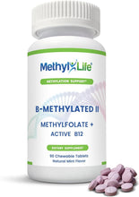 Load image into Gallery viewer, Premium Methylated B12 and Folate Supplement – 90 Chewable Tablets for Vitality