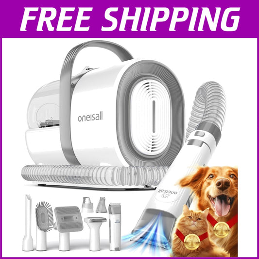Pet Grooming Vacuum and Clipper Set - Cordless, Easy Empty Dustbin & Tidy Home
