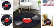 Load image into Gallery viewer, Stylish Solid Music Record Round Rug - 4' Memory Foam Carpet for Home Decor