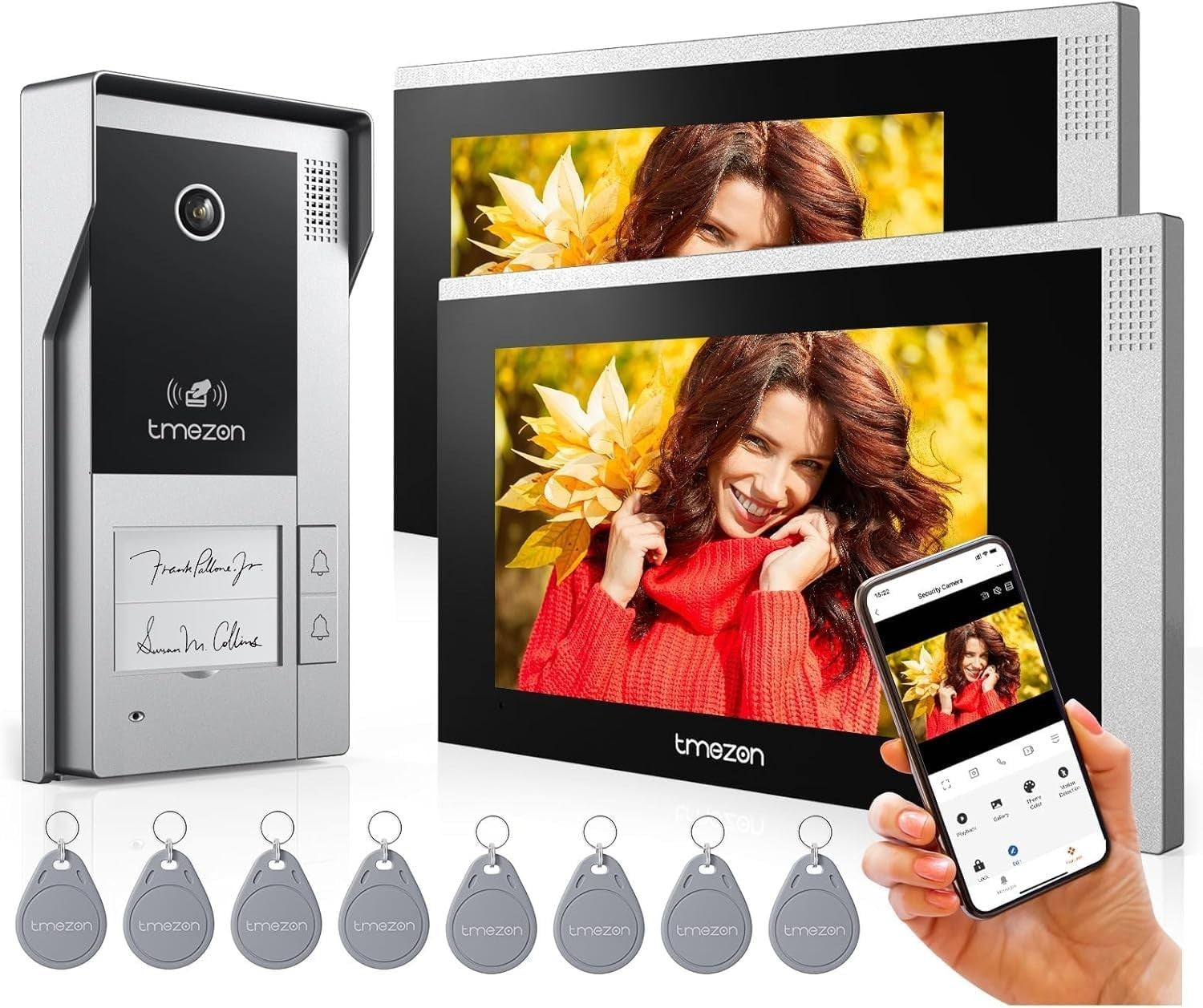 7" HD Touchscreen Video Intercom with Dual-Way Communication & Doorbell Camera