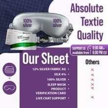Load image into Gallery viewer, Premium King Fitted Sheet with 12% Silver &amp; 84% Organic Cotton for Better Sleep