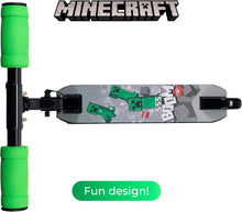 Load image into Gallery viewer, Minecraft 2 Wheel Kick Scooter with Light-Up Wheels - Foldable &amp; Adjustable