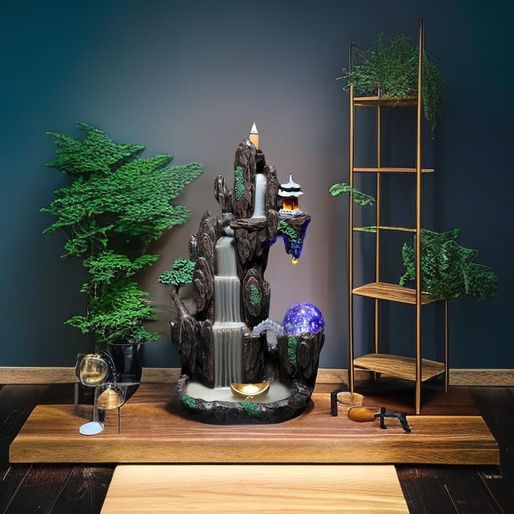 Elegant Waterfall Incense Holder with Long-Lasting Aroma - Unique Home Ornament