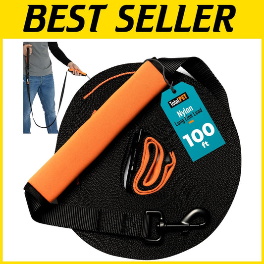 Durable 100ft Dog Training Leash - Perfect for Large/Small Breeds & Recall
