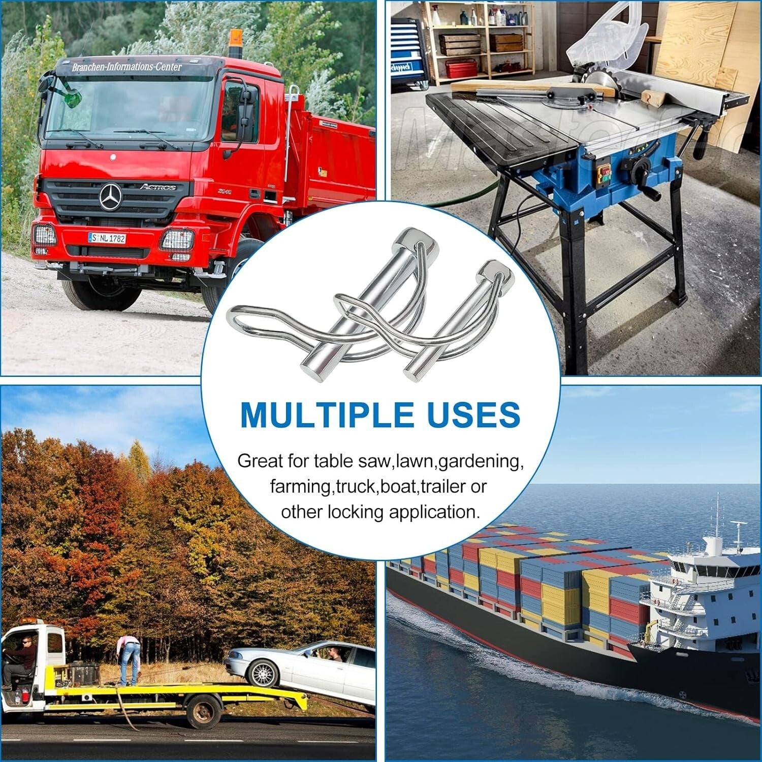 Complete Set of 202 Rust-Resistant Hitch Pins and Clips for All Equipment