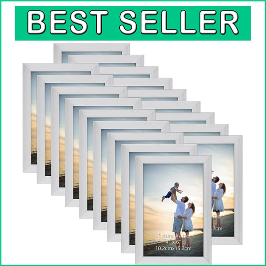 Elegant 18-Pack 4x6 Silver Picture Frames - Perfect for Home and Gallery Display
