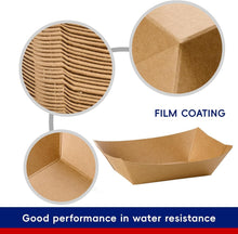 Load image into Gallery viewer, Sturdy 1000-Pack Kraft Paper Food Boats - Perfect for Nachos, Hot Dogs, &amp; Fries