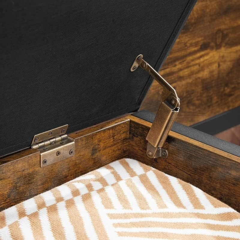 Elegant Entryway Storage Bench: Flip Top Ottoman & Sturdy Seating Solution