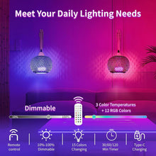 Load image into Gallery viewer, Rechargeable Boho Wall Sconces Set - Remote Controlled, 15 Colors &amp; Dimmable