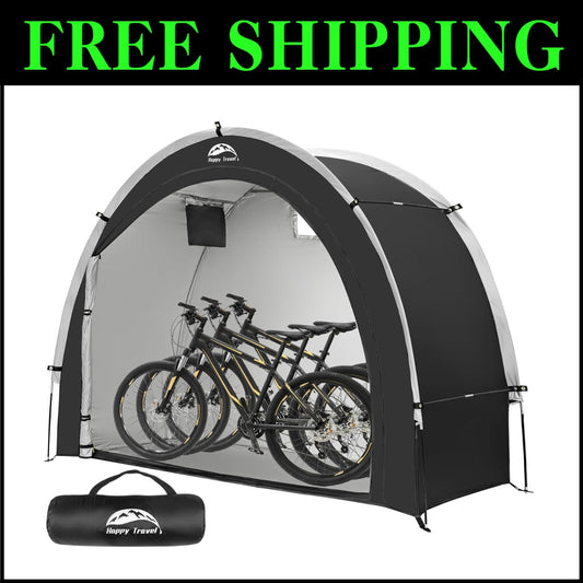 Heavy-Duty Outdoor Bicycle Storage Tent with UV Protection - Fits Multiple Bikes