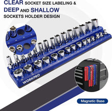 Load image into Gallery viewer, Efficient 4-Piece Socket Storage Set with Magnetic Base - For Tool Enthusiasts