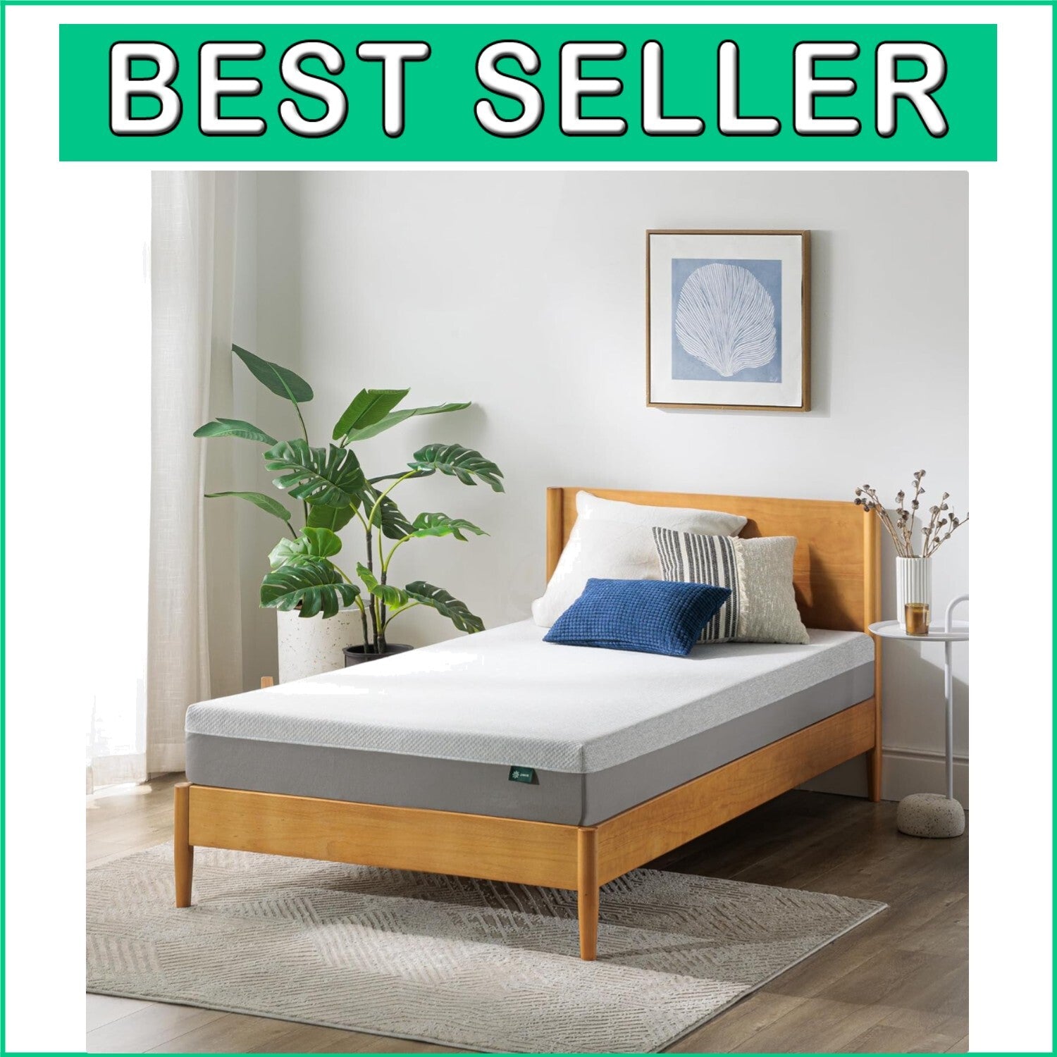 Breathable Twin 6-Inch Memory Foam Mattress with 7-Zone Comfort for Better Sleep