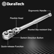 Load image into Gallery viewer, Pro-Grade Flex-Head Ratchet Set - 180° Pivot, Quick-Release Ratcheting Tools