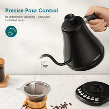 Load image into Gallery viewer, Black Electric Gooseneck Kettle: 0.8L with Precision Pour &amp; Temperature Control
