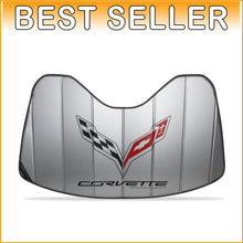 Load image into Gallery viewer, Official GM Licensed C7 Corvette Accordion Sunshade - UV Protection &amp; Style