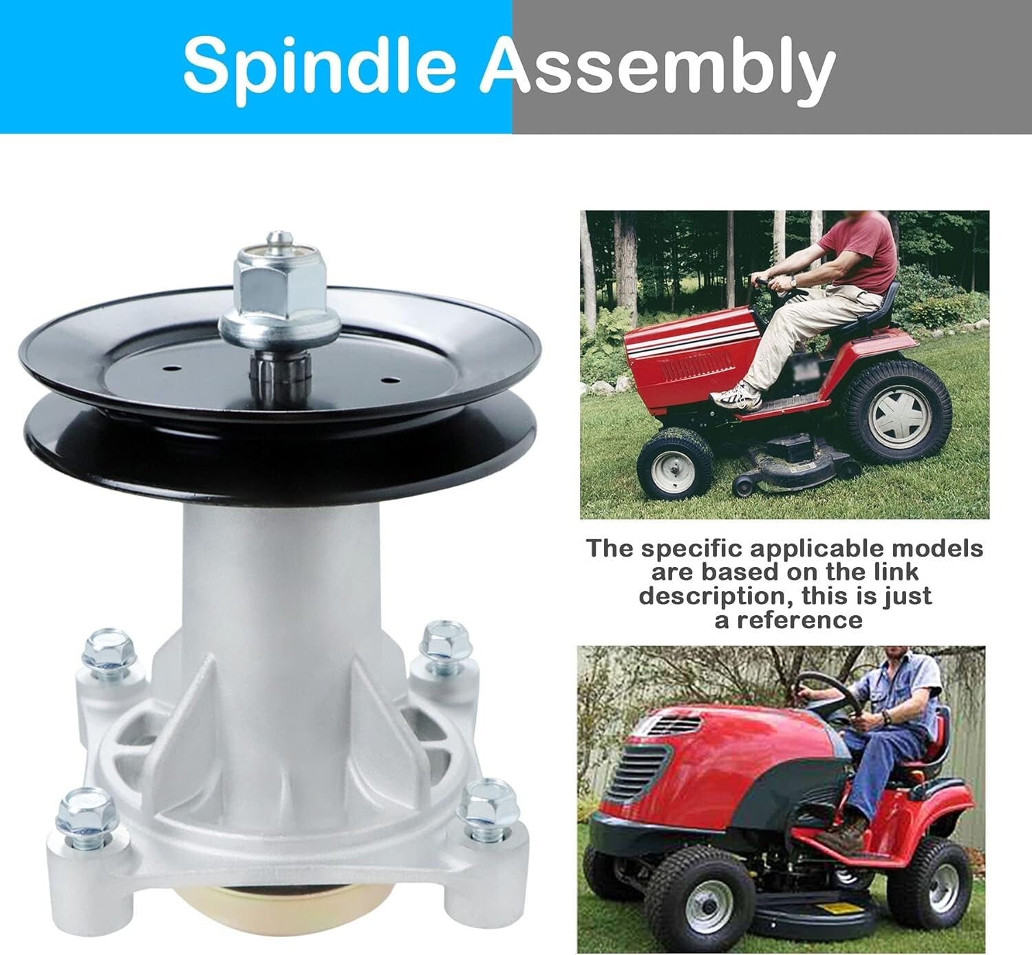 Efficient 2-Pack Spindle Assembly & Pulley for AYP 42", 46", 48", 54" Mowers