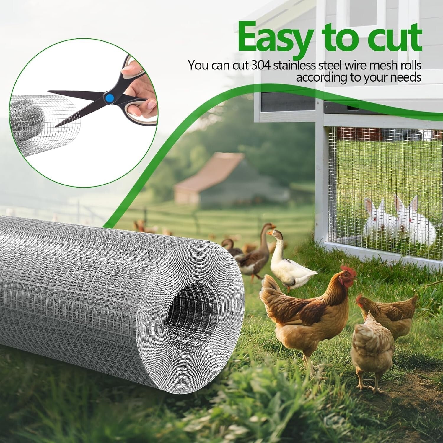 Flexible 304 Stainless Steel Wire Mesh - Essential for Garden and Home Projects