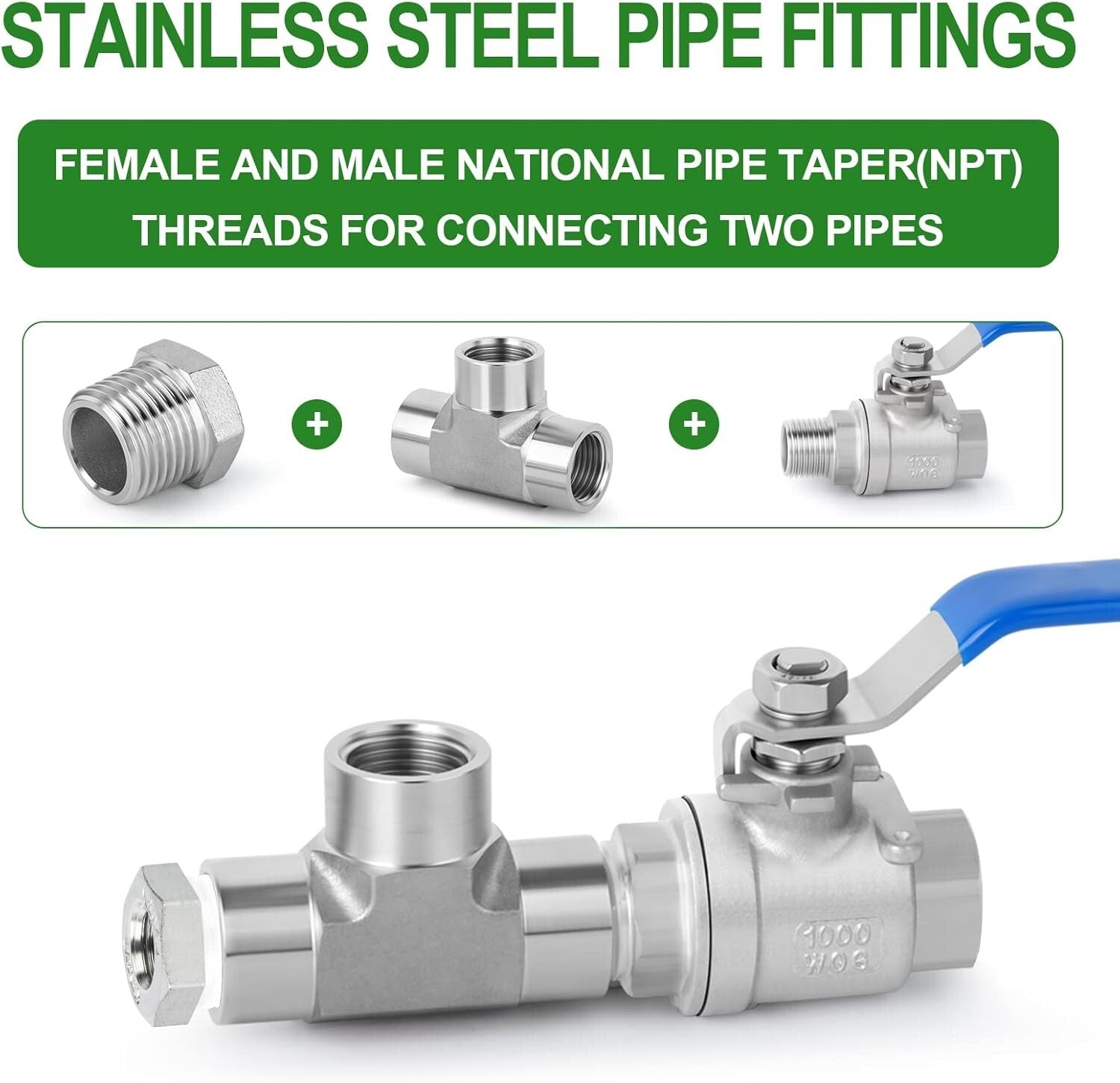 Versatile 24-Piece Hex Bushing Fitting Kit Made of Corrosion-Resistant Steel