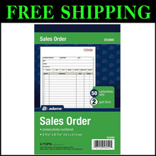 Load image into Gallery viewer, Efficient Sales Order Book, 2-Part Carbonless, 50 Sets, Compact Size, 12 Pack