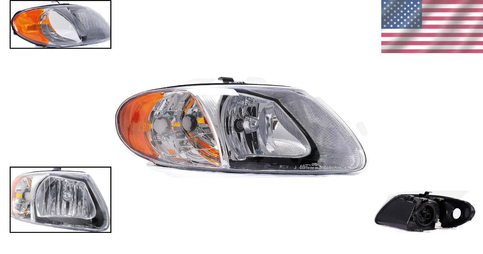 Durable Passenger Side Headlight for Chrysler Town & Country & Dodge Caravan