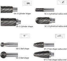 Load image into Gallery viewer, Professional 8-Piece Carbide Rotary File Set for Detailed Wood and Metalwork