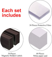 Load image into Gallery viewer, Versatile Magnetic Data Card Holders 3x6 Inch - Perfect for Shelving