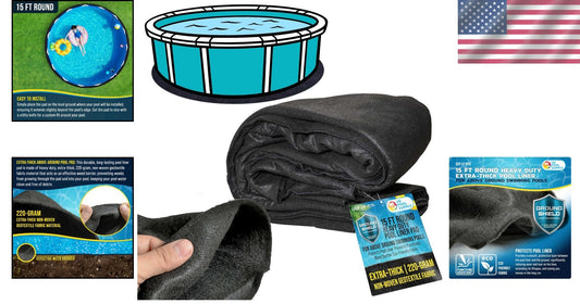 Durable 15-Foot Ground Liner Pad for Above Ground Pools - Comfortable Walkway