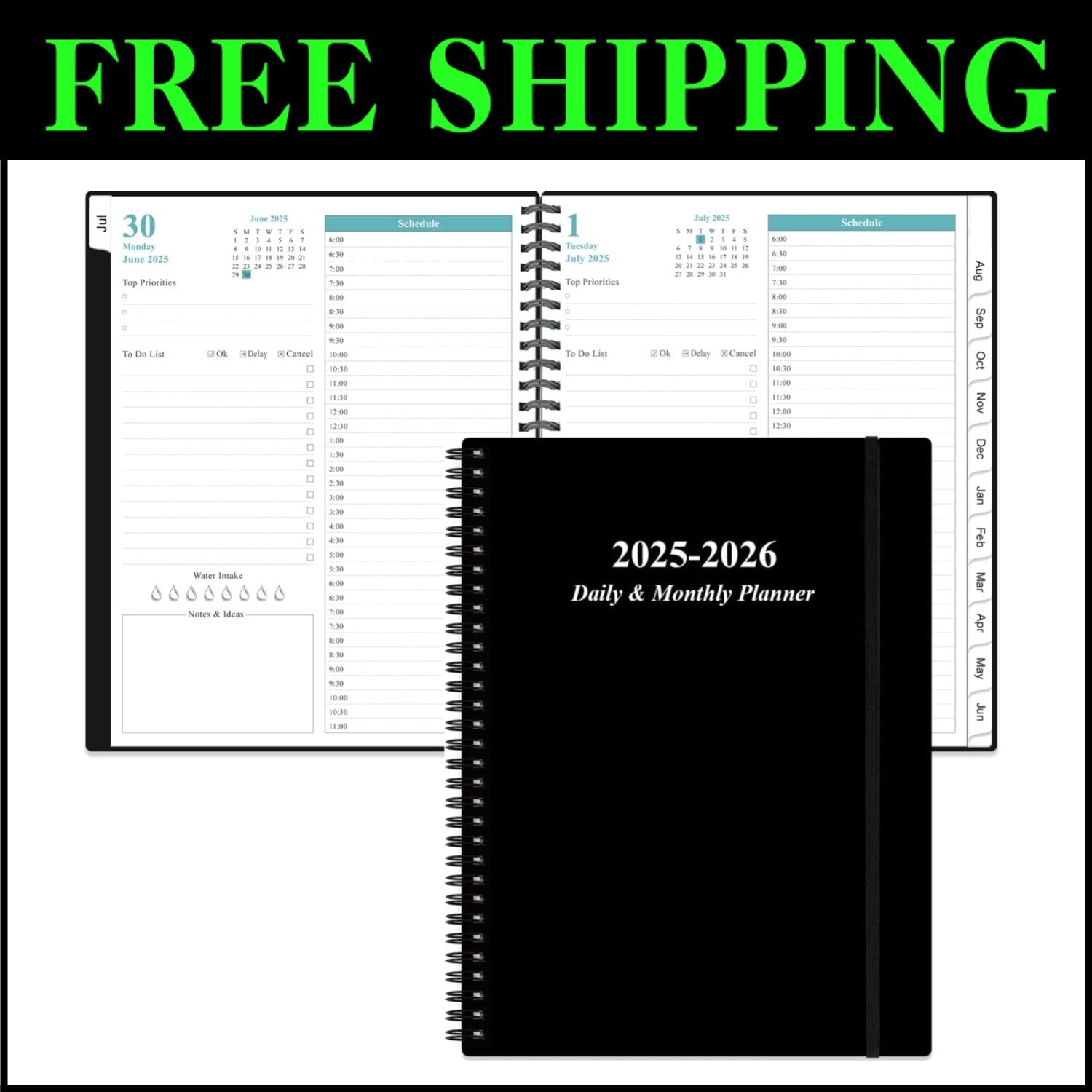 2025-2026 Daily Planner with Inner Pocket - Perfect for Organizing Your Year