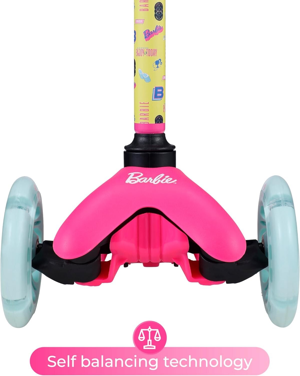 Durable & Fun Barbie Kids Scooter with Light-Up Wheels - Ages 3-7, Lean-to-Steer