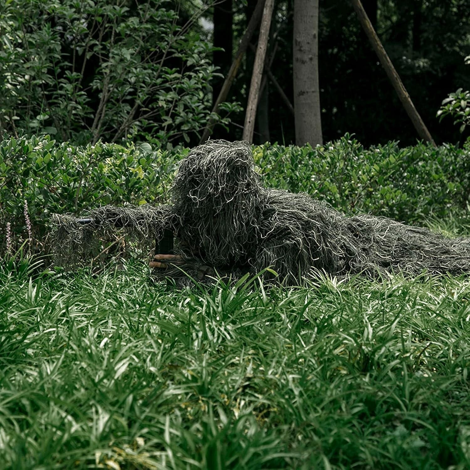 3D Camouflage Ghillie Suit - All-in-One Hunting Outfit with Carry Bag