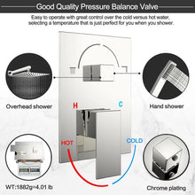 Load image into Gallery viewer, Chrome Wall-Mounted Rain Shower &amp; Tub Spout Set with 10-Inch Head - Easy Install