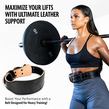 Load image into Gallery viewer, Adjustable 4-Inch Weightlifting Belt with Double-Pronged Buckle - Premium Design