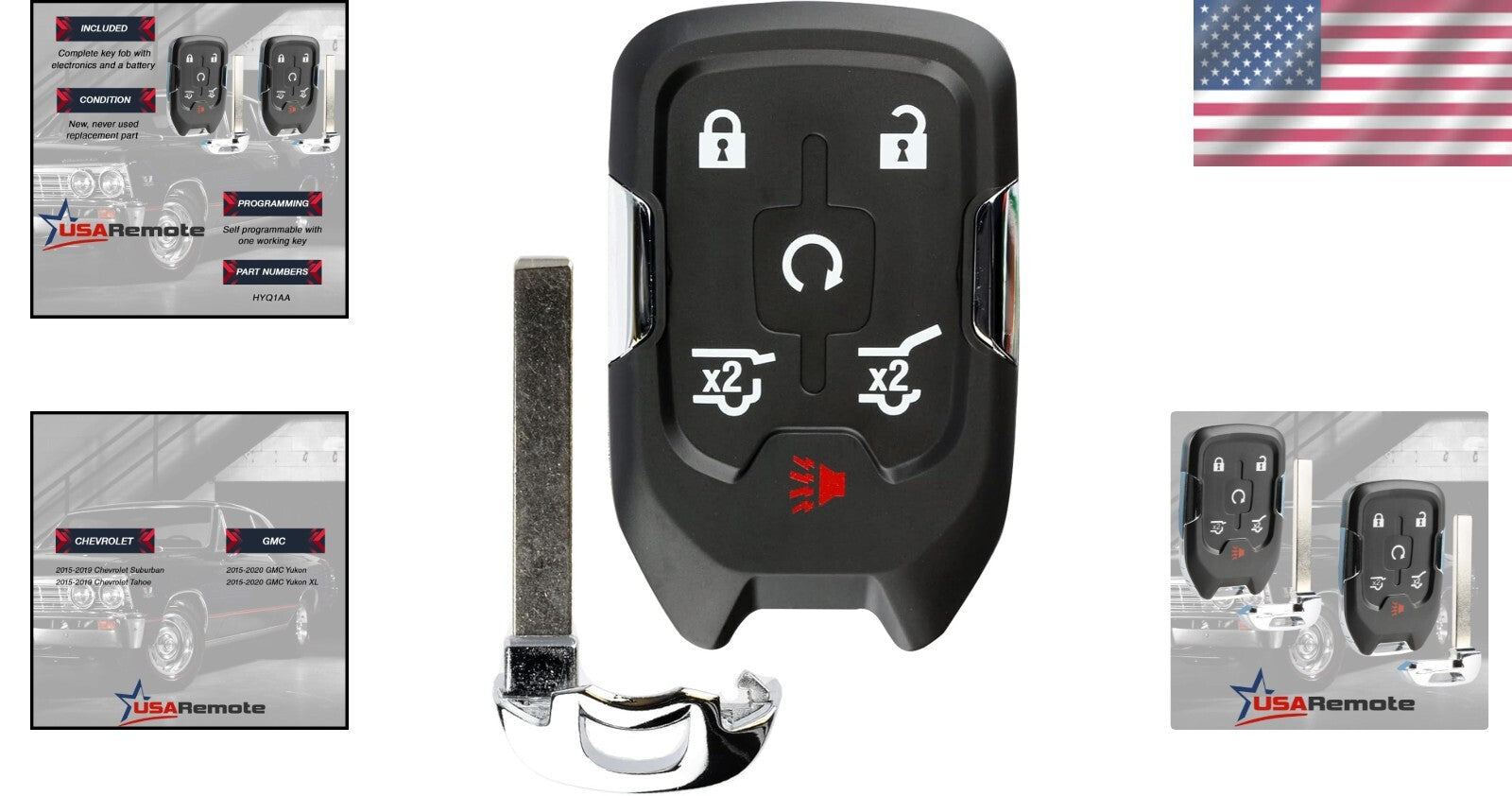 Durable Keyless Entry Remote for Chevy Suburban/Tahoe & GMC Yukon + XL 2015-2020