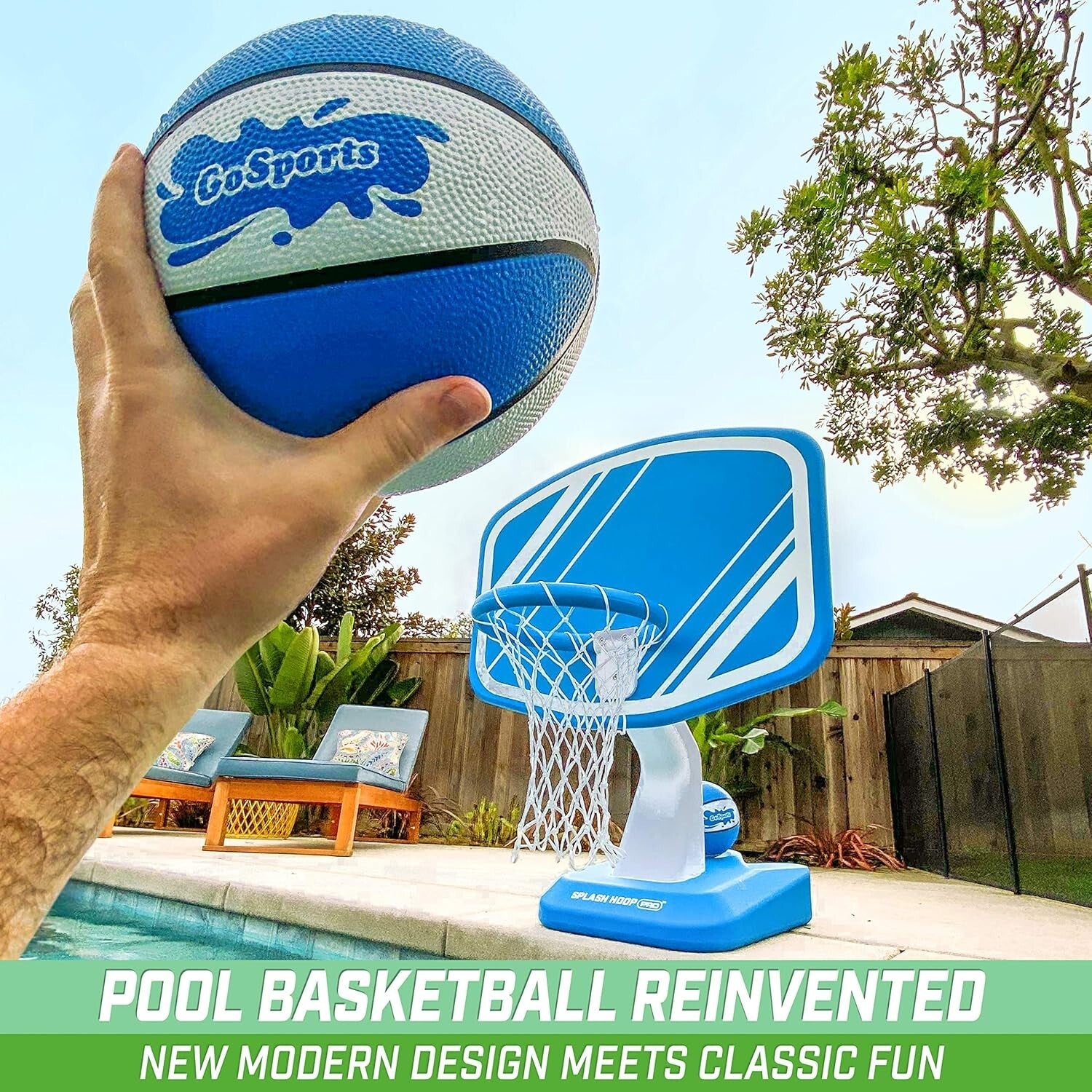 Durable Inflatable Poolside Basketball Game - 34" Backboard & 2 Balls Included!
