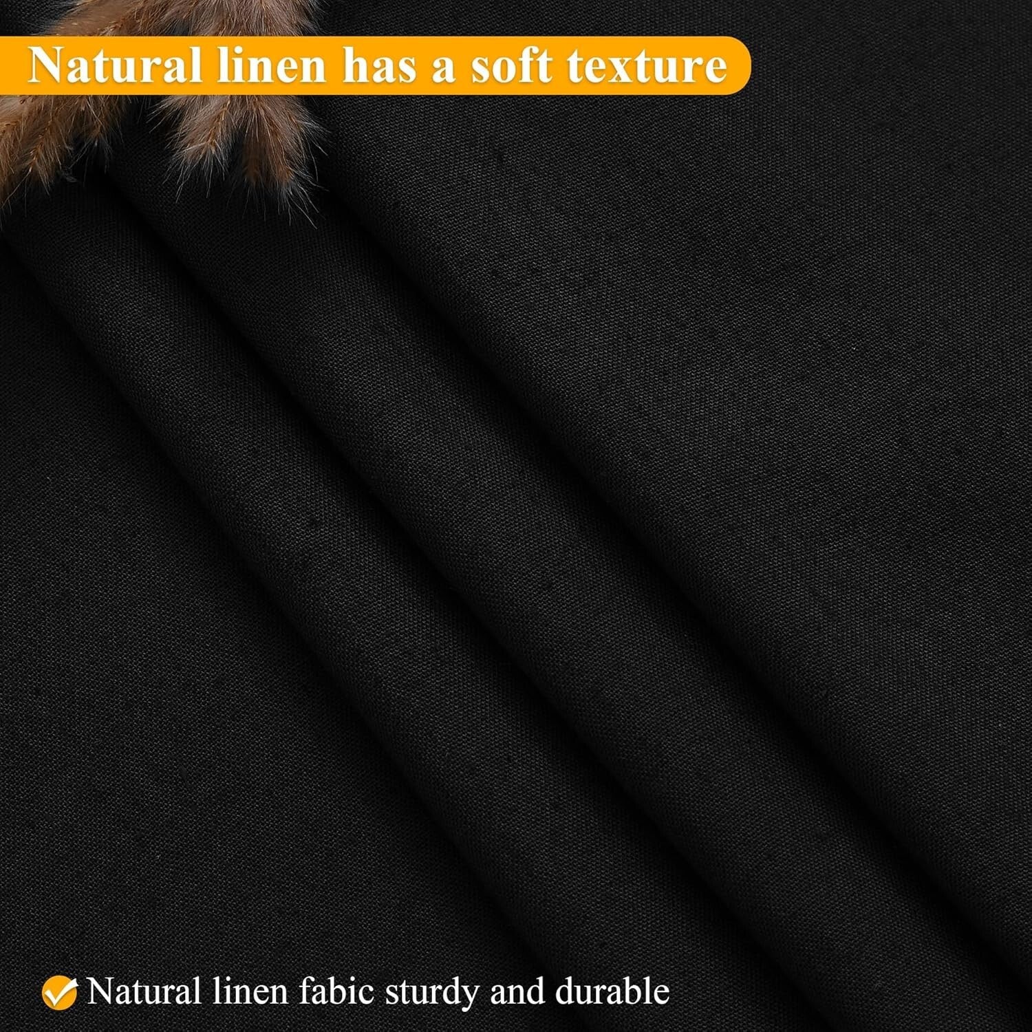 Black Hotel Luxury Shower Curtain and Liner Set with Removable Liner, 72W x 81L