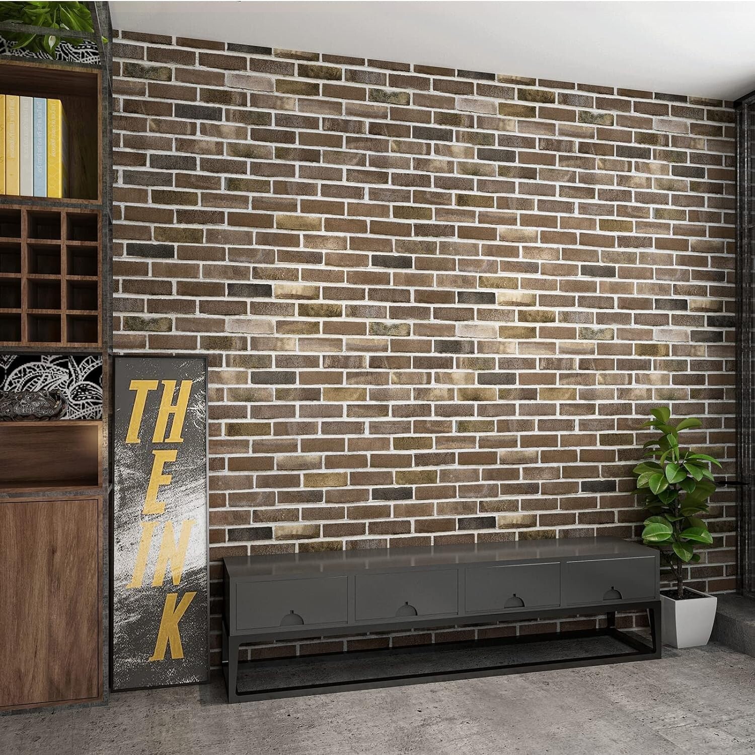 20-Pack 3D Peel and Stick Faux Brick Wall Panels - Waterproof & Stain Resistant