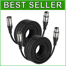 Load image into Gallery viewer, 50ft 2 Pack XLR Cables - Flexible, High-Quality 3-Pin Balanced Microphone Wire