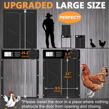 Load image into Gallery viewer, Large Automatic Poultry Door with Timer &amp; User-Friendly LCD - Ideal for Any Coop