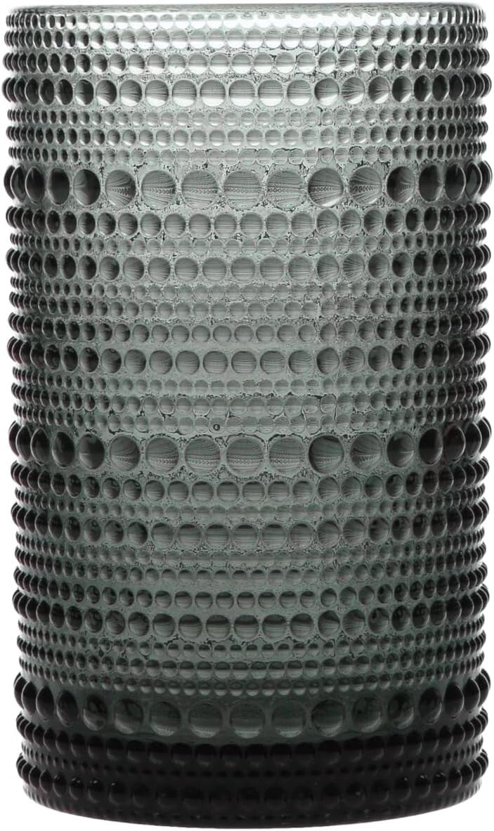 Elegant Vintage Hobnail Iced Beverage Glasses - 13oz Set of 6, Dishwasher Safe