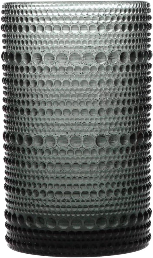 Elegant Vintage Hobnail Iced Beverage Glasses - 13oz Set of 6, Dishwasher Safe