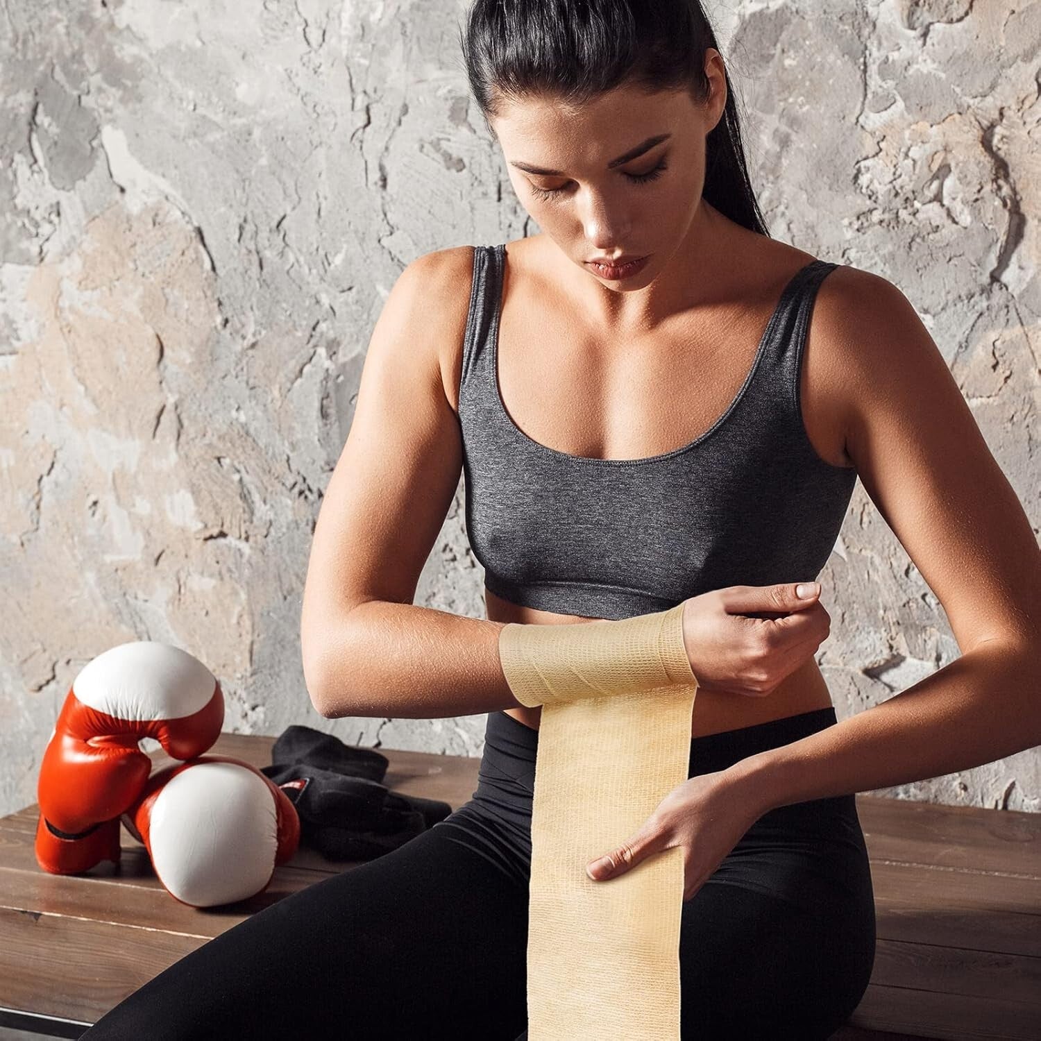 36 Pcs Self-Adherent Elastic Bandage Wrap - Breathable Cohesive Tape for Sports