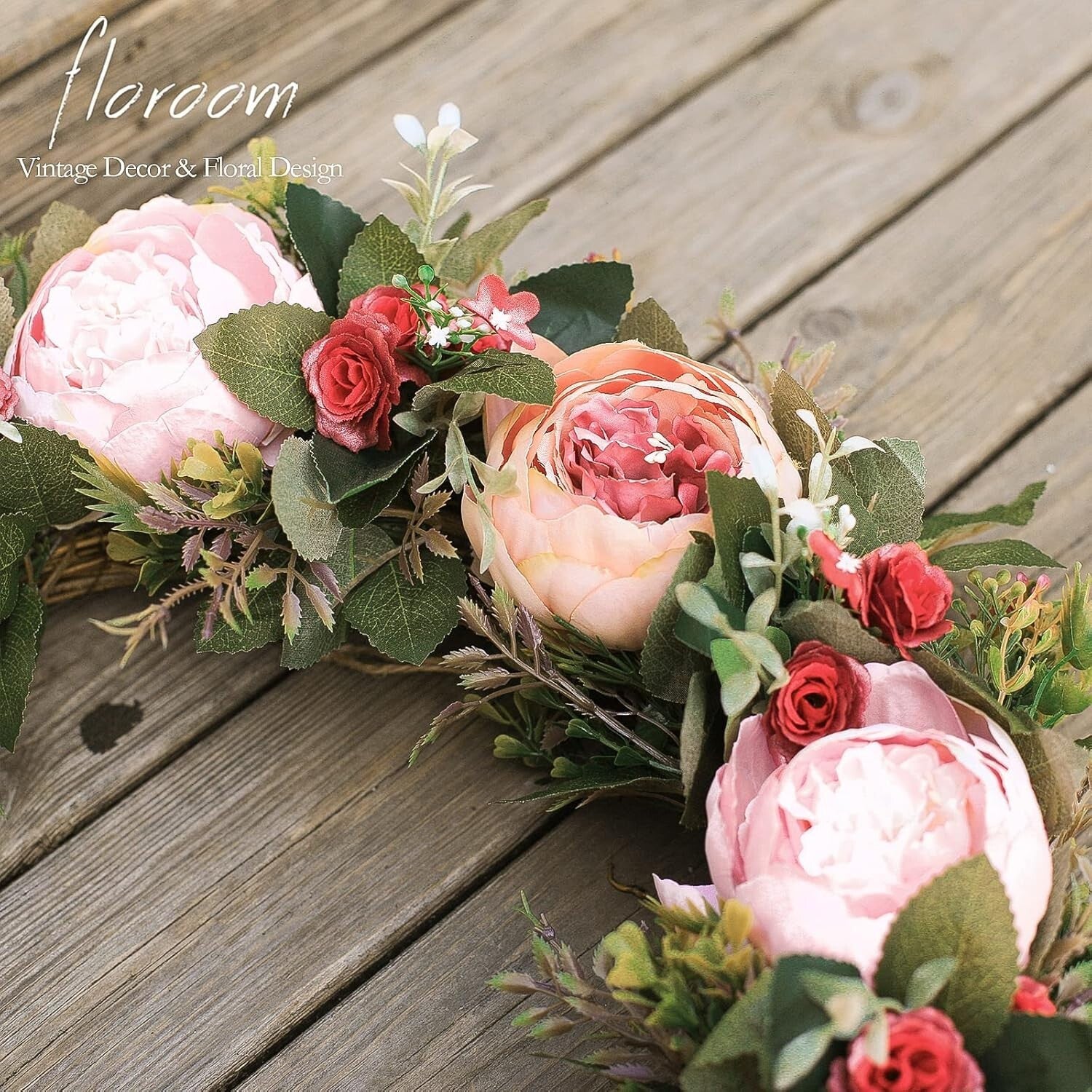 Stunning 20'' Pink Peony Wreath for Front Door - Perfect for Spring Occasions